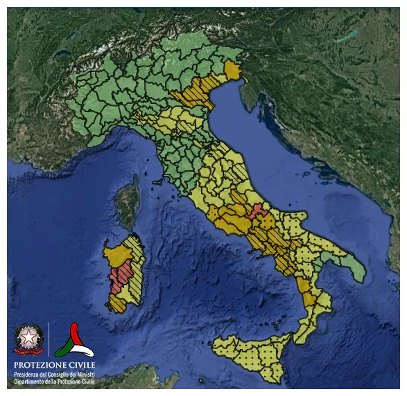 Allerta meteo rossa e arancione martedì 22 novembre: le regioni coinvolte