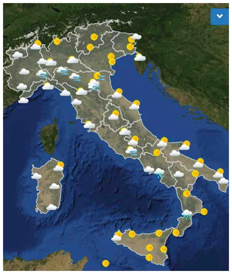 Meteo domenica 10 novembre : allerta Meteo Temporali, neve e grandine