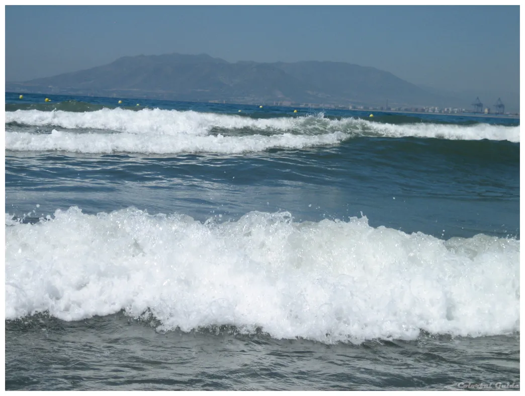 Seaside of malaga in spain the black sand beach