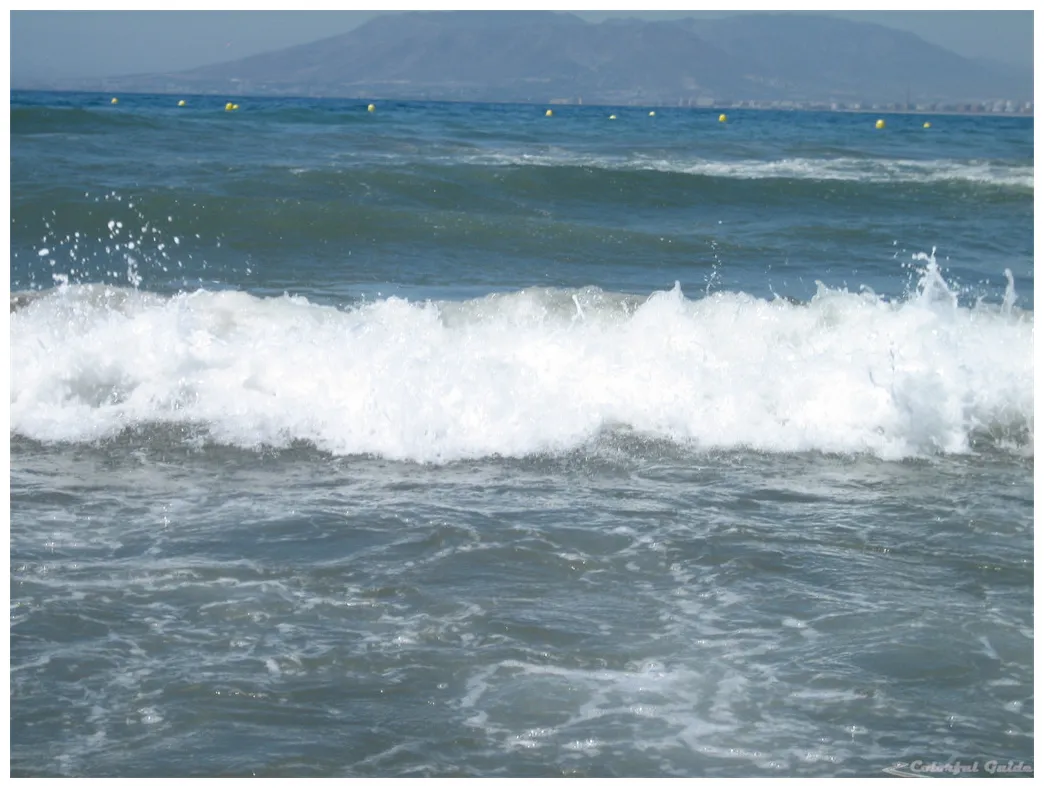 Seaside of malaga in spain the black sand beach