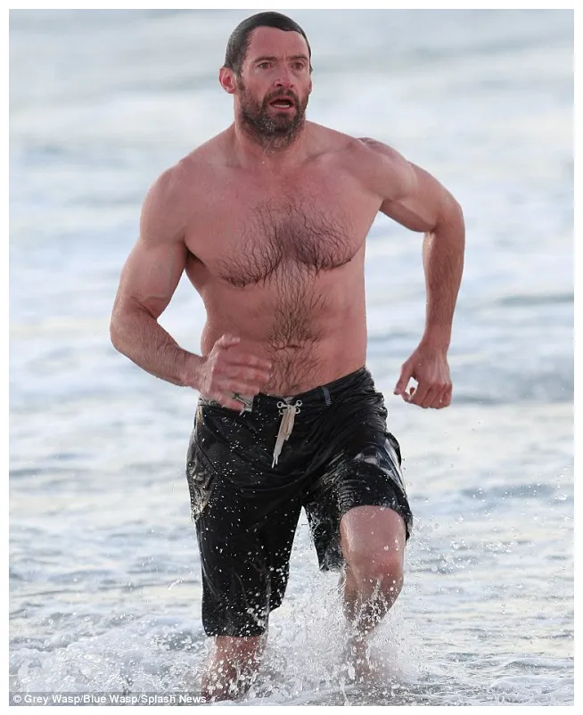 Hugh jackman returns to the gym to preps his body for upcoming action