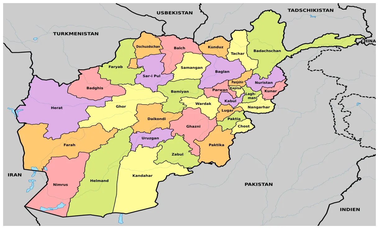 Large administrative map of Afghanistan | Afghanistan | Asia | Mapsland