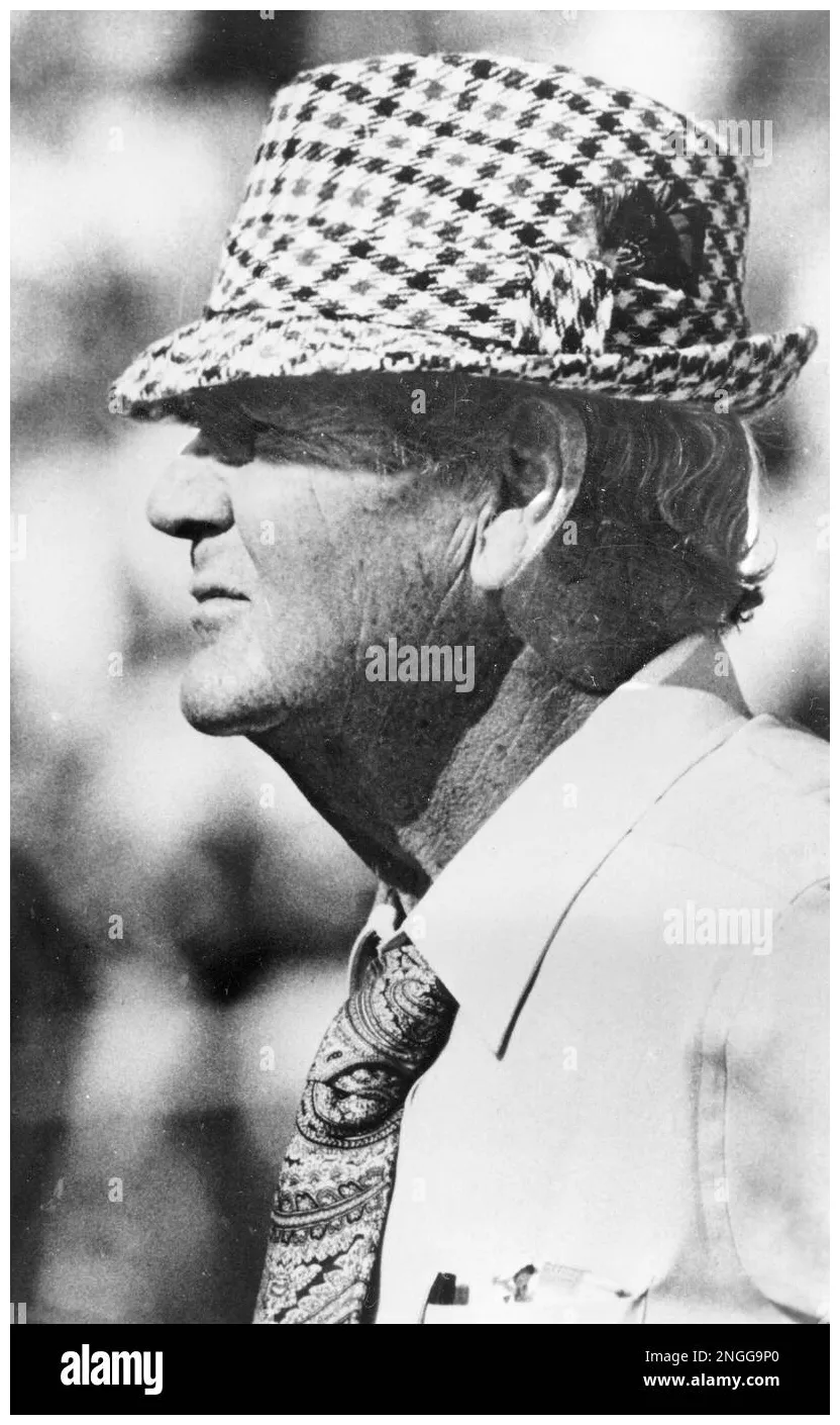 Paul "Bear" Bryant, Alabama football coach and athletic director, is