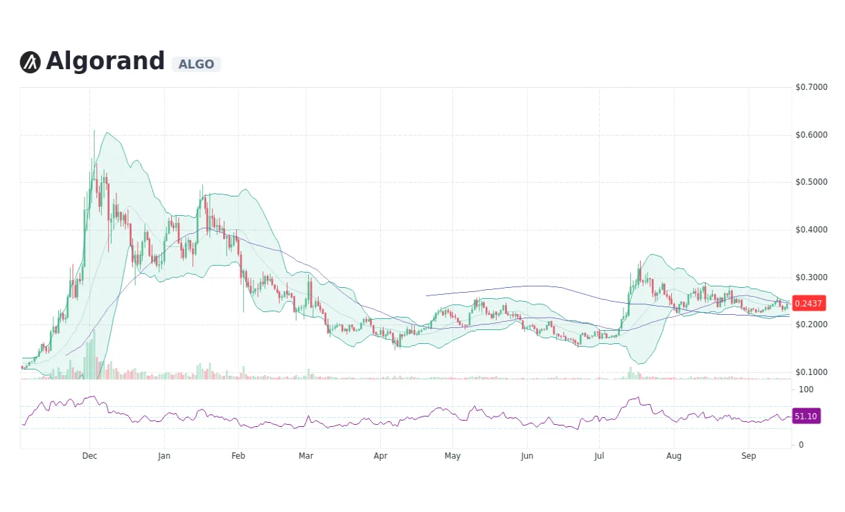 Algorand algo technical analysis chart week 1 january 2026