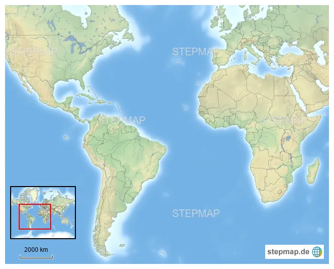 StepMap - Amerika-Europa - Landkarte für Deutschland