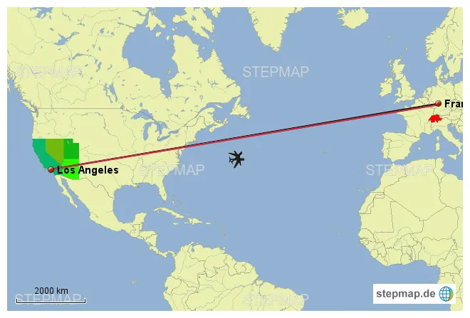 Europa Amerika von binweg - Landkarte für Deutschland
