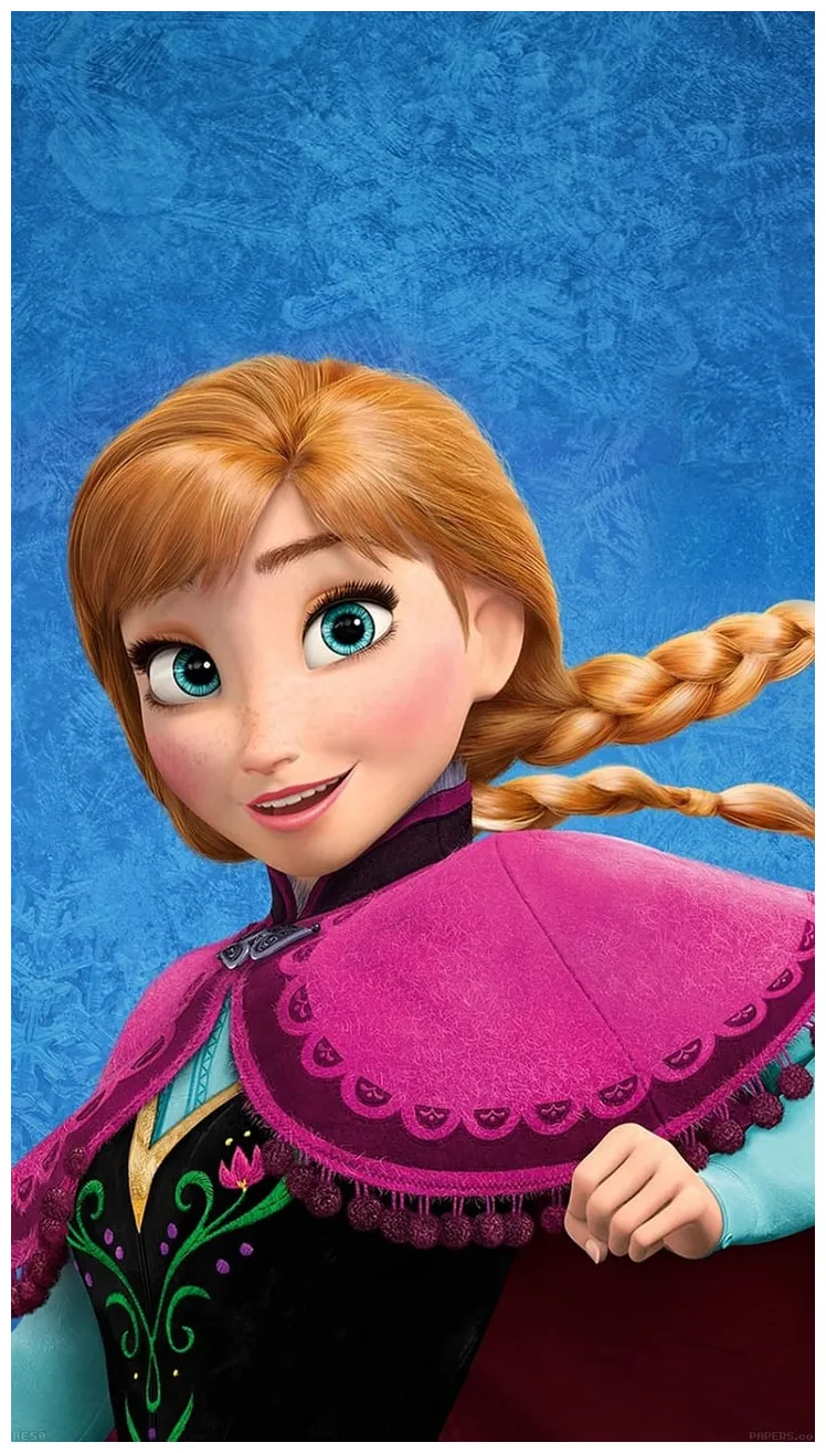 Close-Up of Anna From Frozen Wallpaper | Disney iPhone Wallpapers
