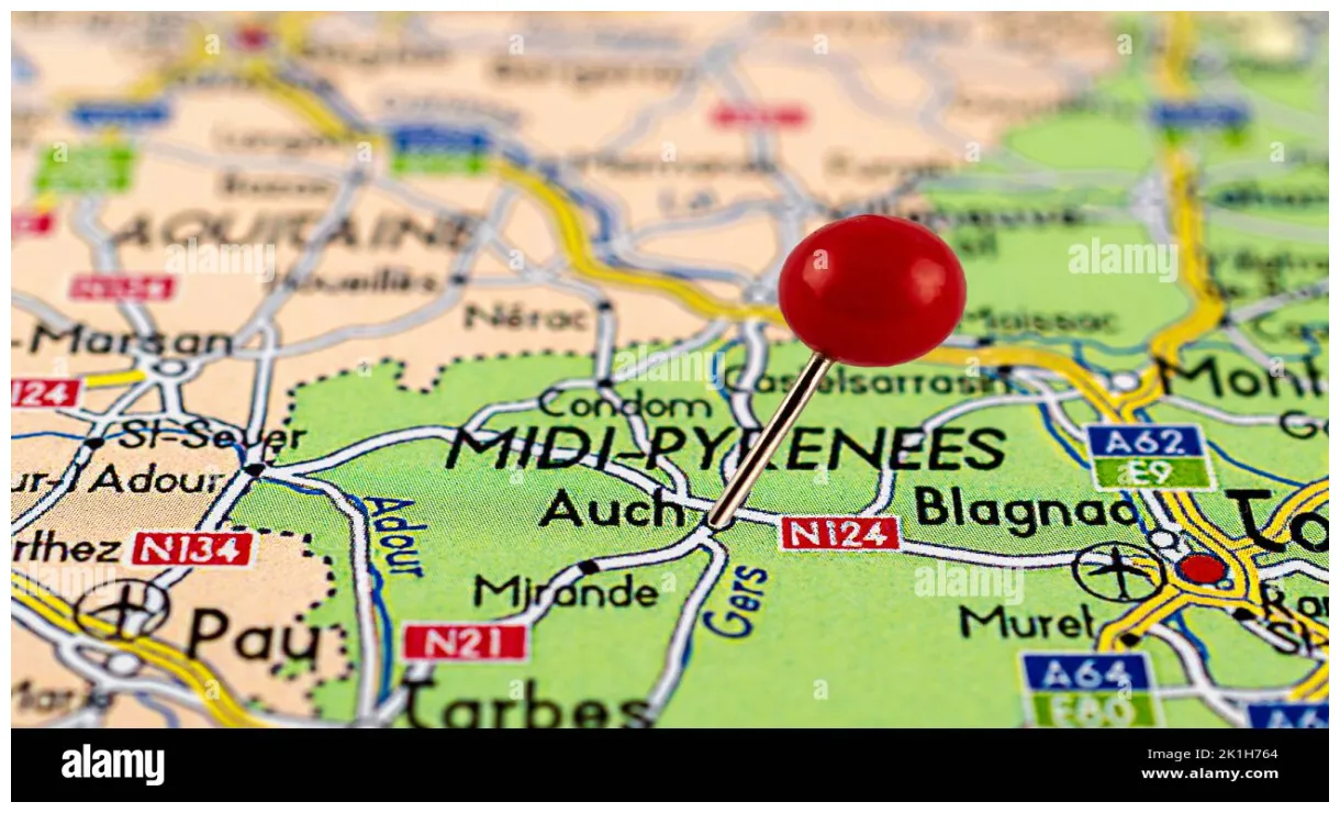 Map. close up of map with red pin. map with red pin point of