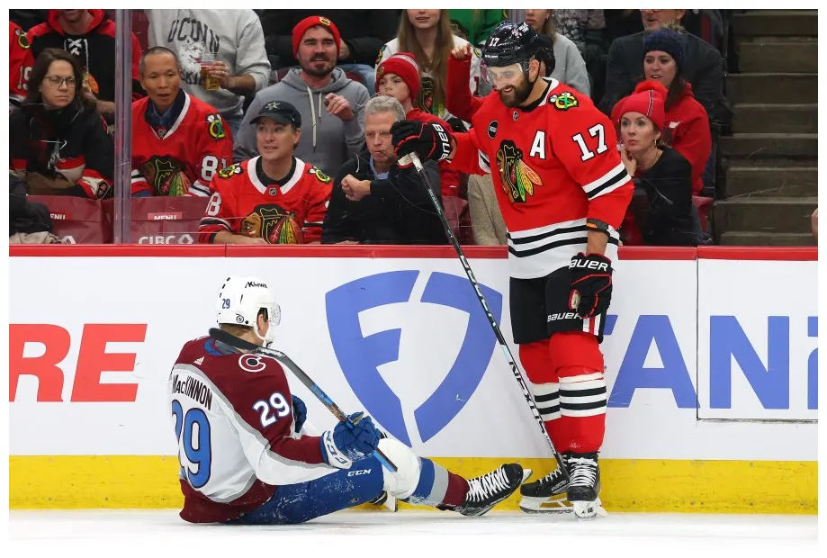 Blackhawks postgame show blackhawks vs avalanche avalanche tumble as