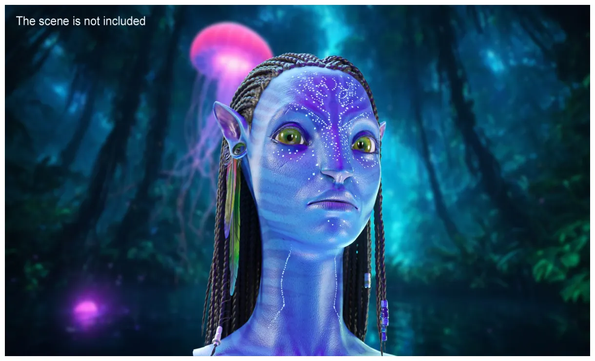Neytiri avatar head rigged for cinema 4d 3d model turbosquid 2367781
