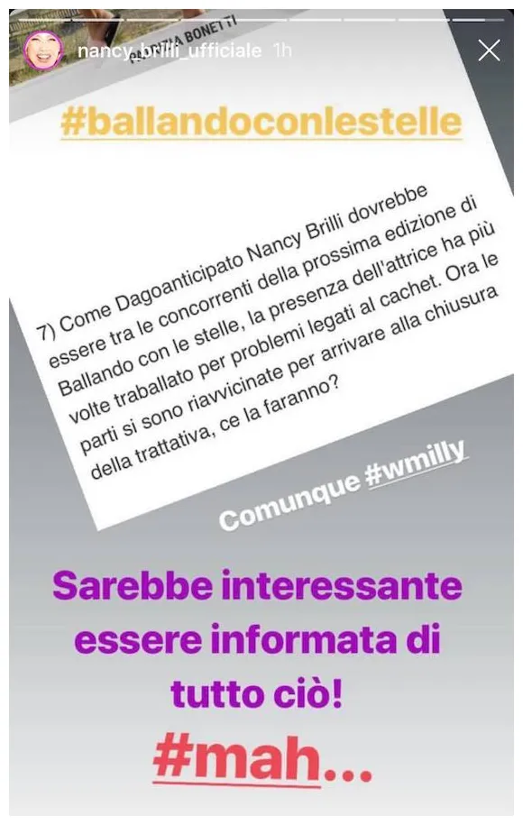 Nancy brilli smentita la presenza nel cast di ballando con le stelle?