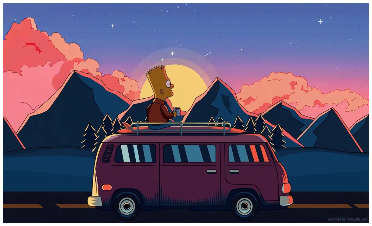 2 simpson live s, animated s moewalls