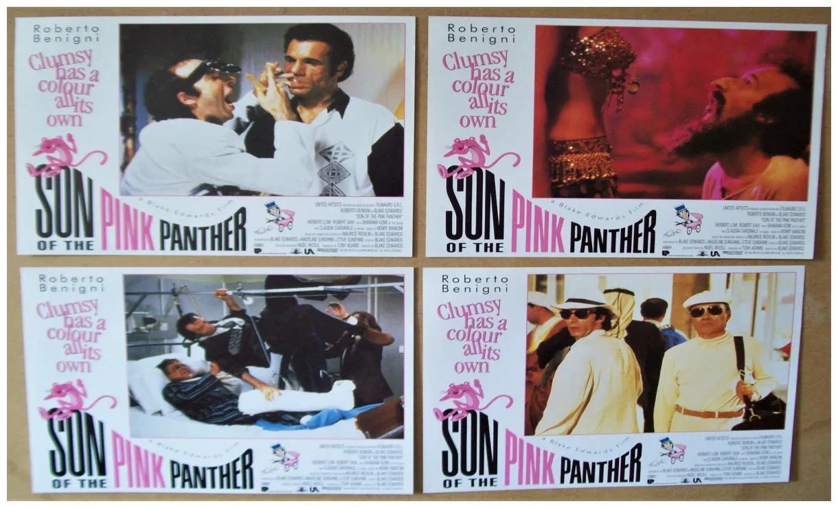 Cinema son of the pink panther roberto lobby card set 8 on