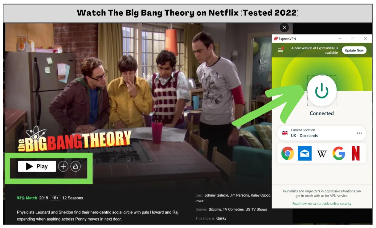 How to watch the big bang theory on netflix season 1-12