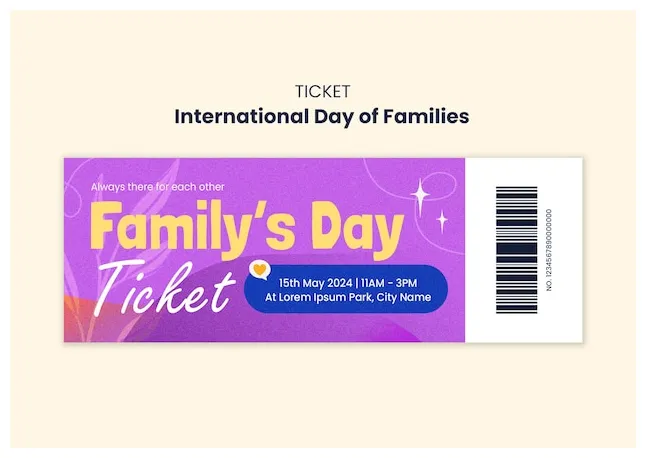 Billets spectacle famille psd, modèles psd gratuits de haute qualité à