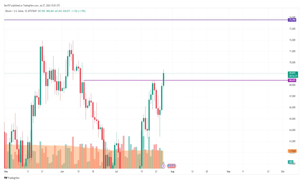 Bitcoin btc candlestick graph prediction week 1 january 2026