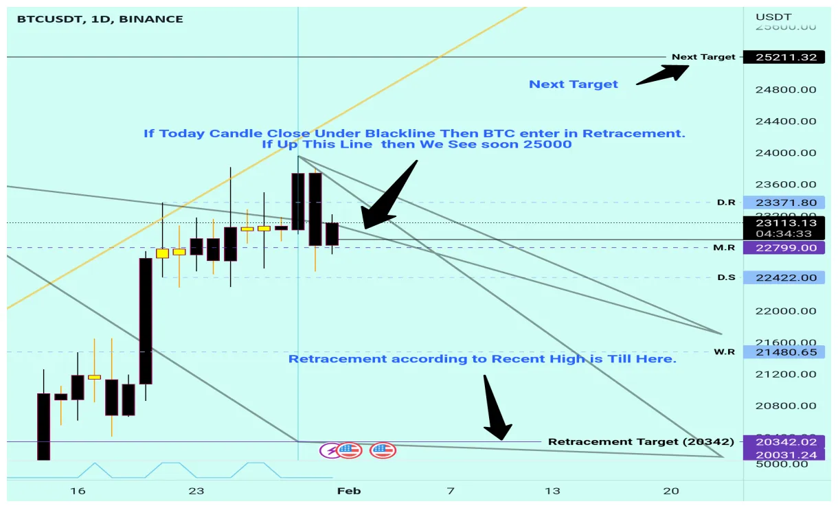 Bitcoin btc candlestick graph prediction week 1 january 2026