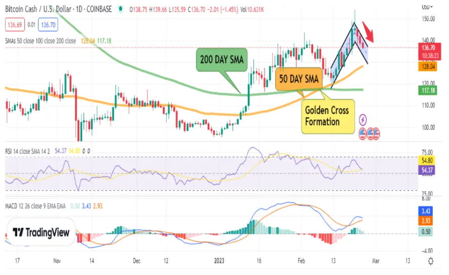 Bitcoin cash bch daily price chart week 2 january 2026