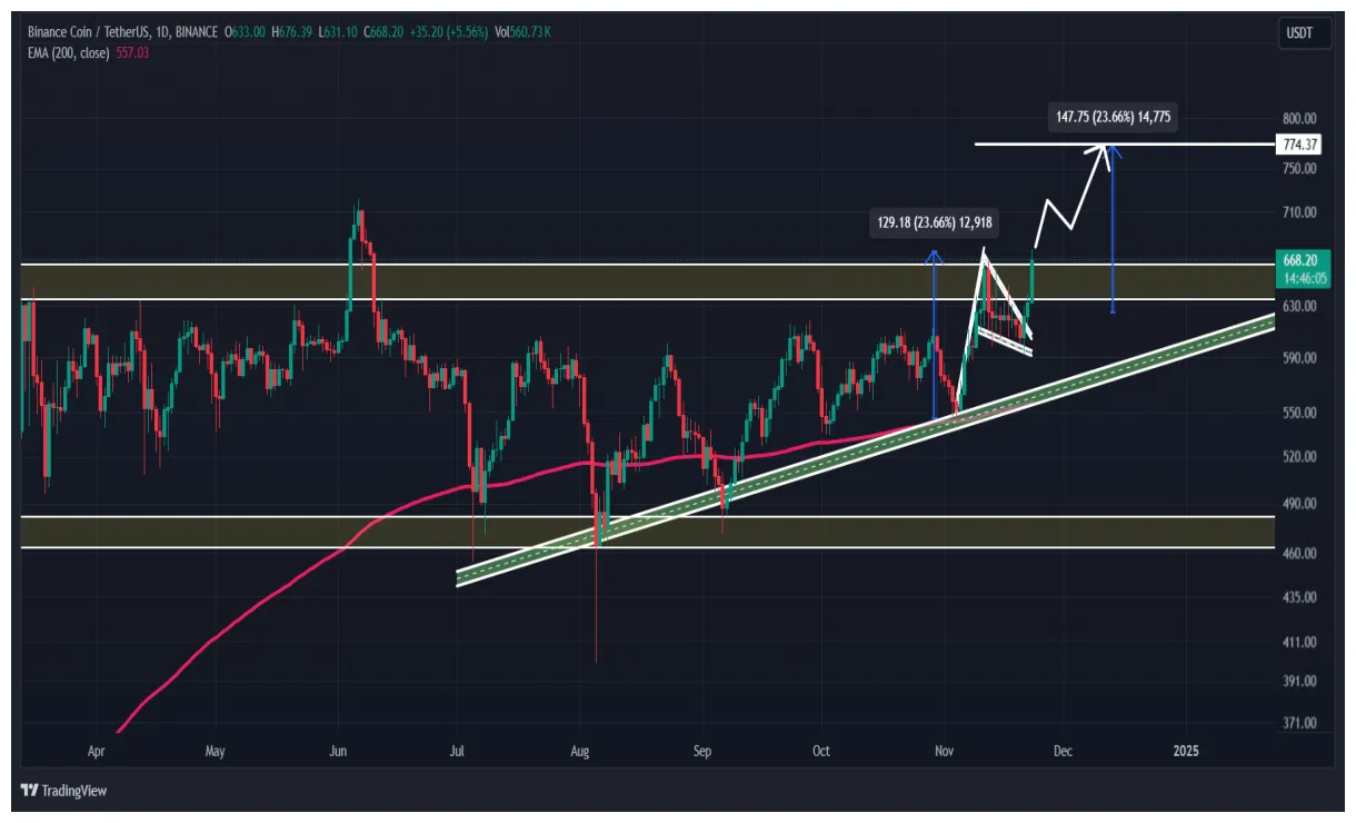 BNB (BNB) Technical Analysis Chart - Week 2 January 2026