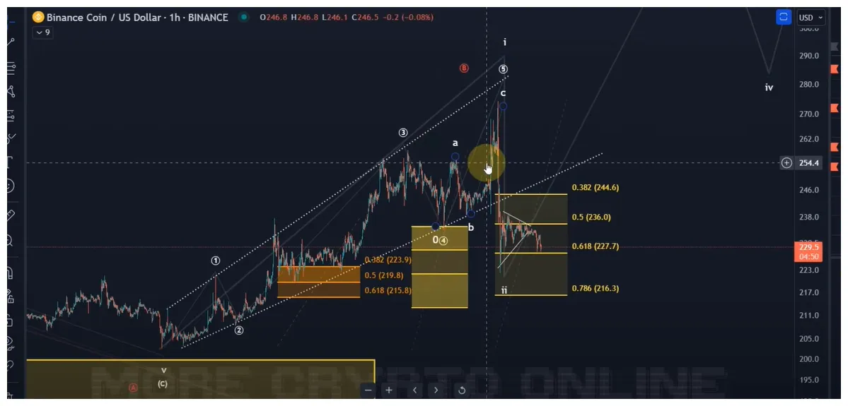 Bnb bnb bullish trend chart week 1 january 2026