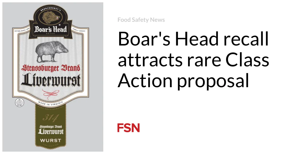 Attracts rare class action proposal food safety news