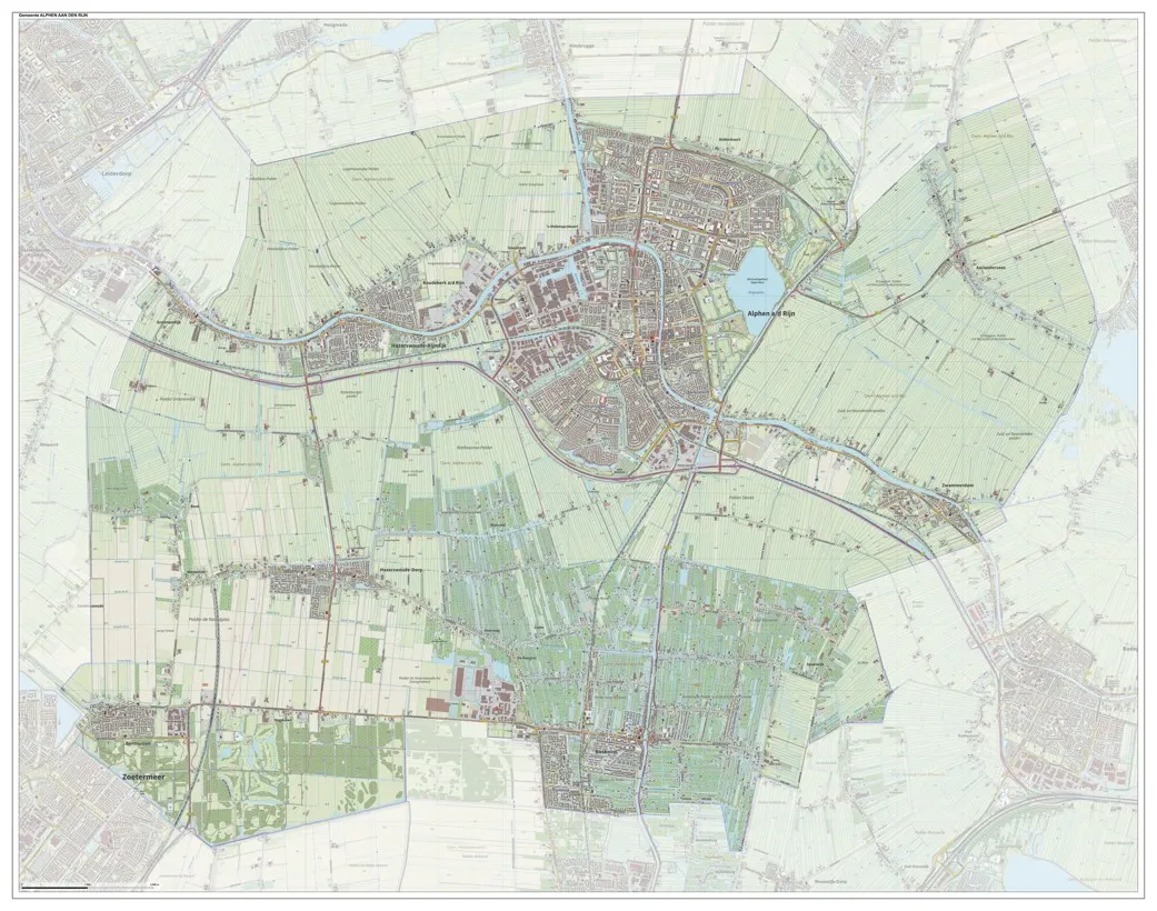 Gemeentekaart Alphen aan den Rijn - Geodatashop