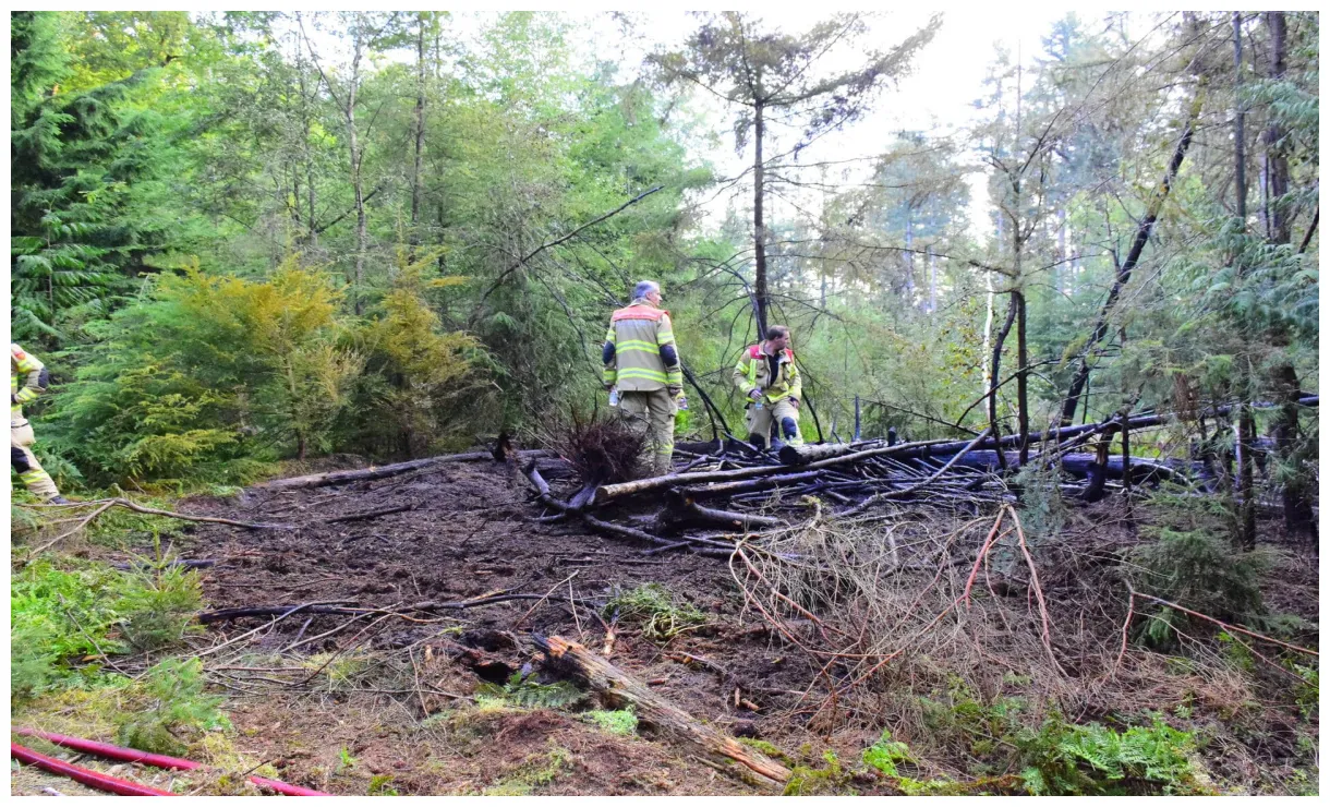 100 vierkante meter natuur verwoest vanwege brand Ede