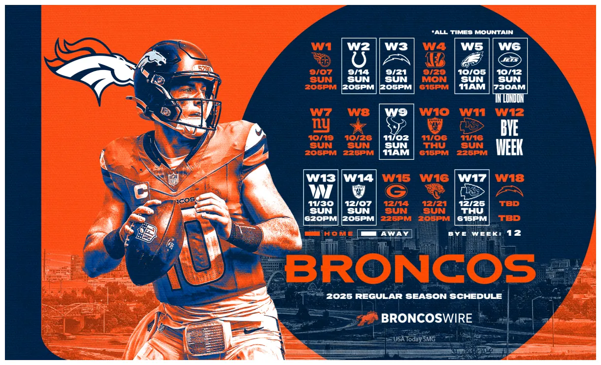 Denver Broncos 2025 Schedule