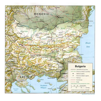 Kaart oost-europa landen kaart bulgarije en sofia vakantie