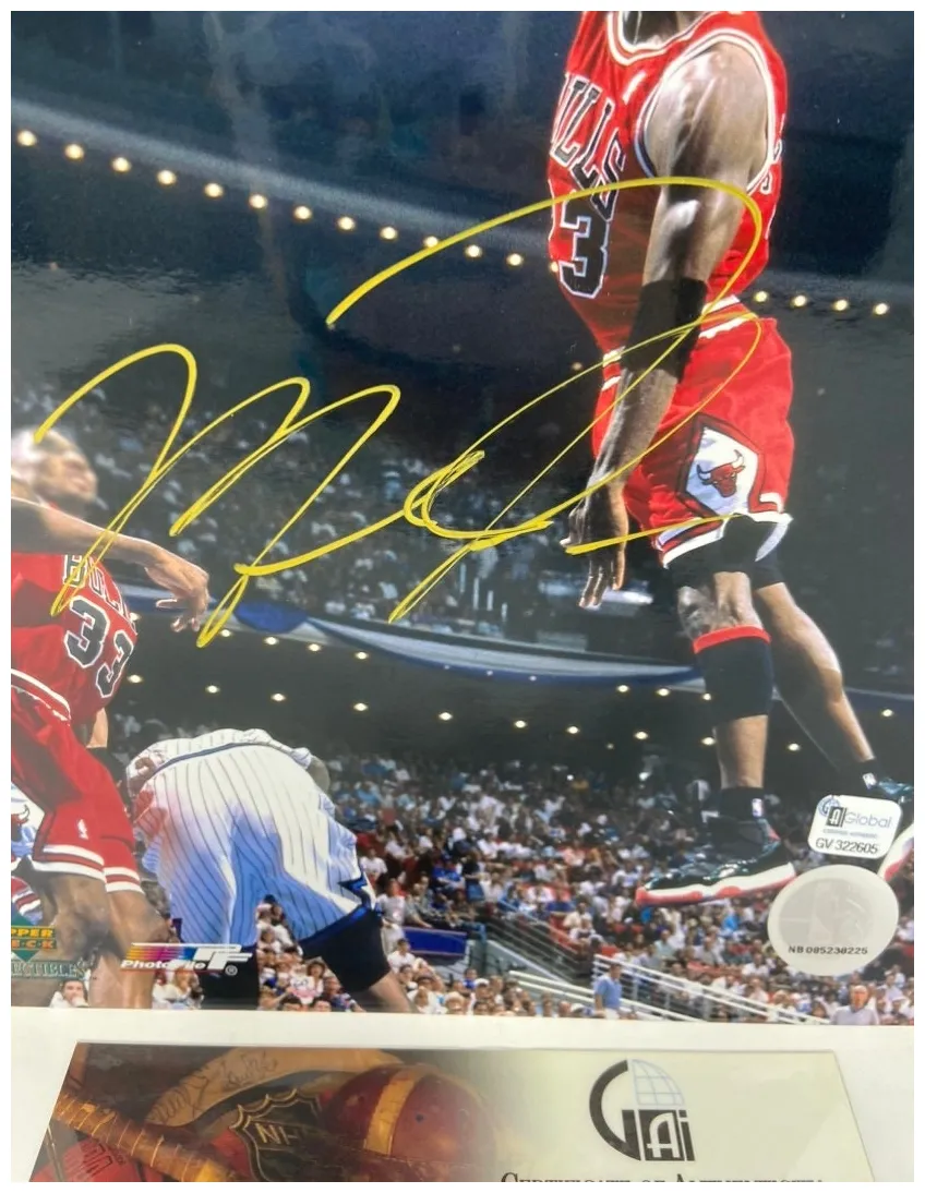 Michael jordan autographed etsy