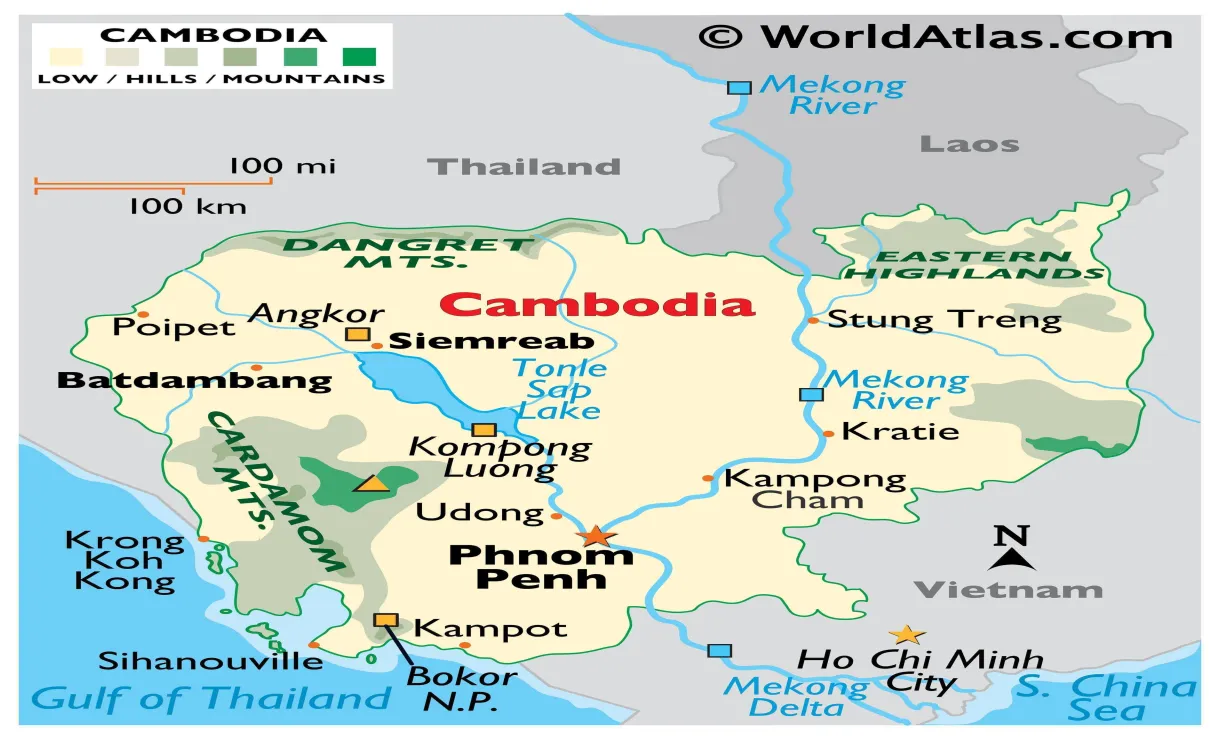 Cambodia Map / Geography of Cambodia / Map of Cambodia - Worldatlas.com