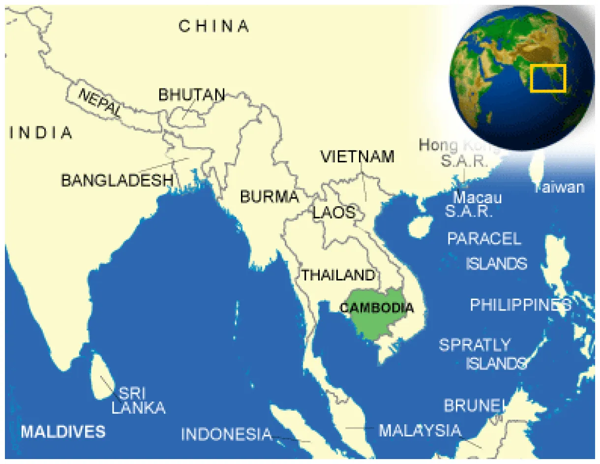 Where Is Cambodia Located In The World Map - ToursMaps.com