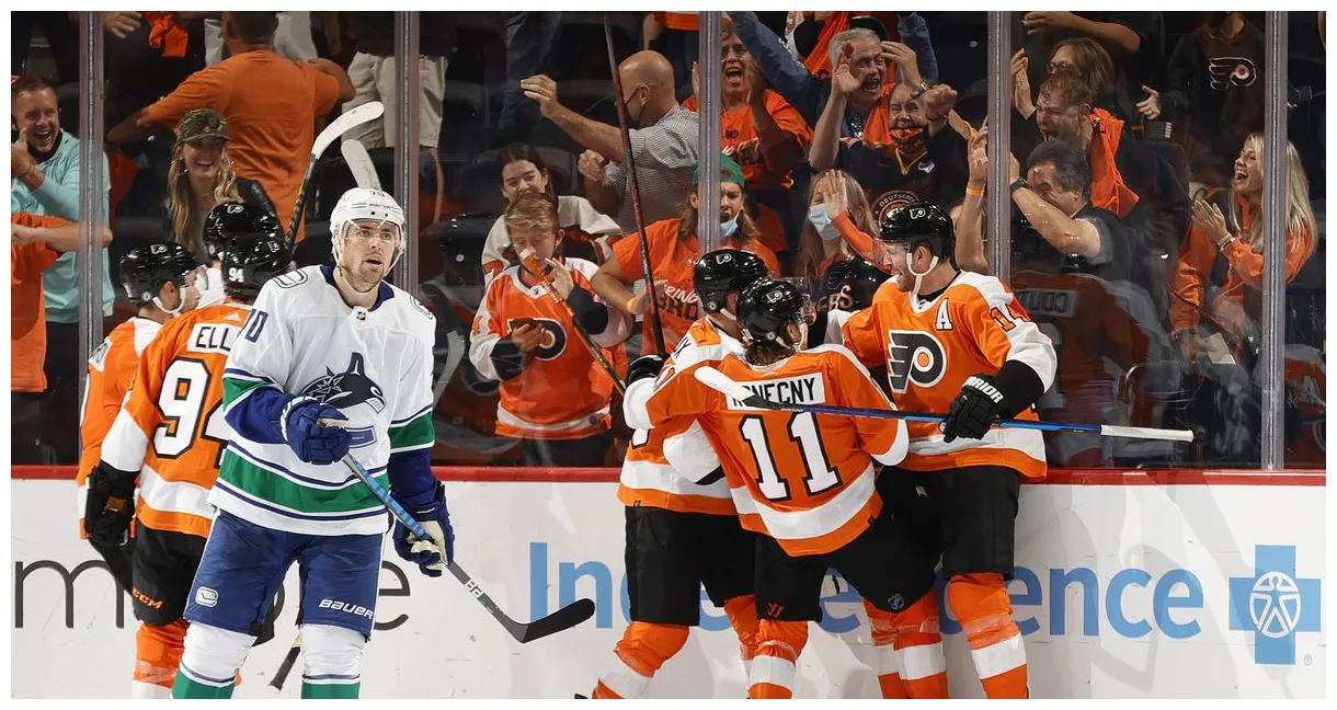 Flyers vs. canucks recap, score like last year, but more entertaining