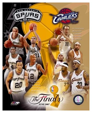 2007 - NBA Finals Match Up Cavaliers / Spurs Fine Art Print by Unknown