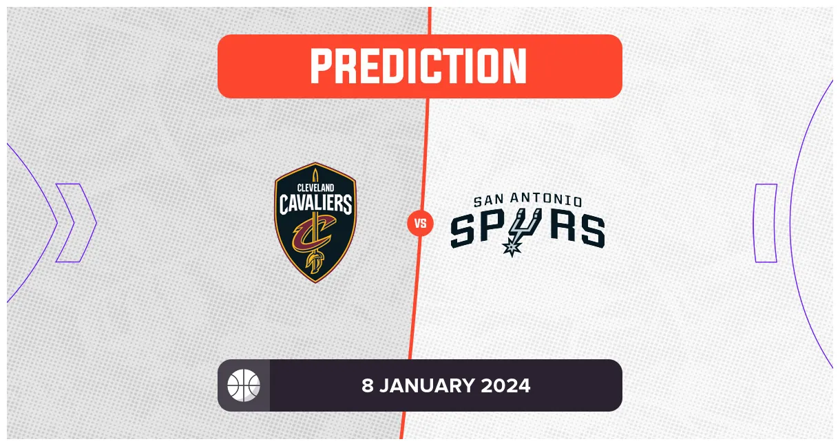Cavaliers vs Spurs Prediction and NBA Tips - 8 January 2024