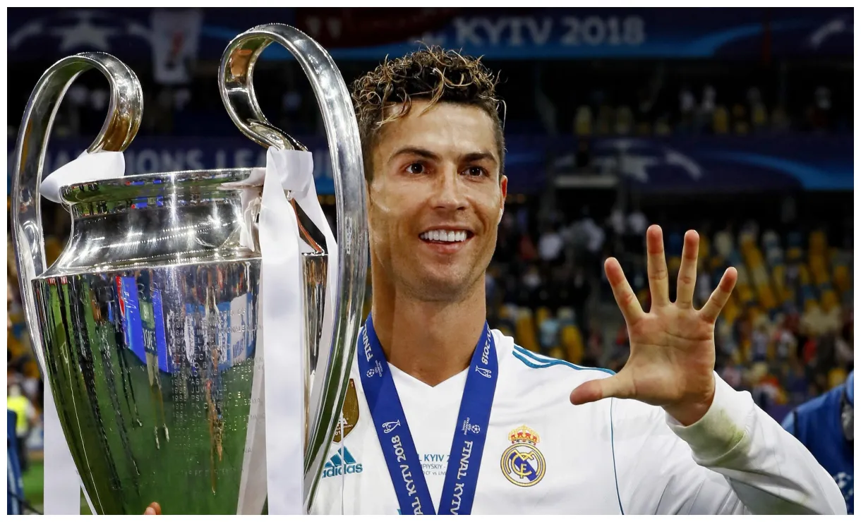 Jogadores com mais títulos na Champions League: Cristiano Ronaldo