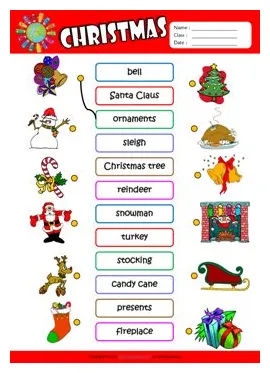 Christmas esl printable worksheets for kids 1 christmas worksheets
