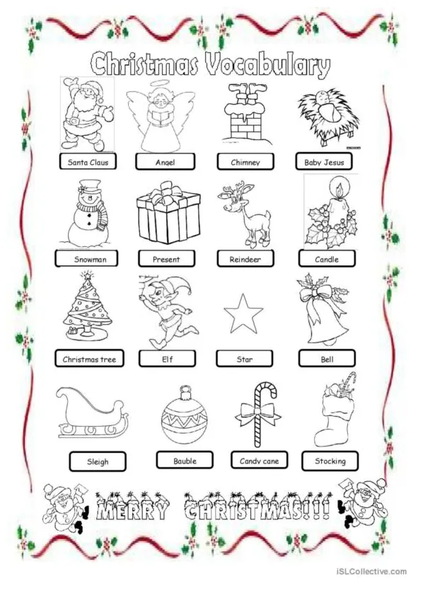 1,750 christmas english esl worksheets pdf & doc