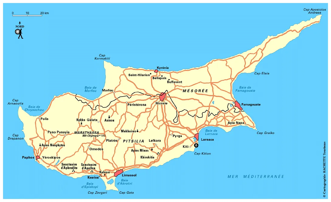 Carte de avec les villes