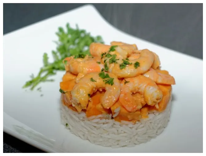 Crevettes aux patates douces recette par ma cuisine et vous