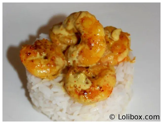 Recette gambas à l'indienne