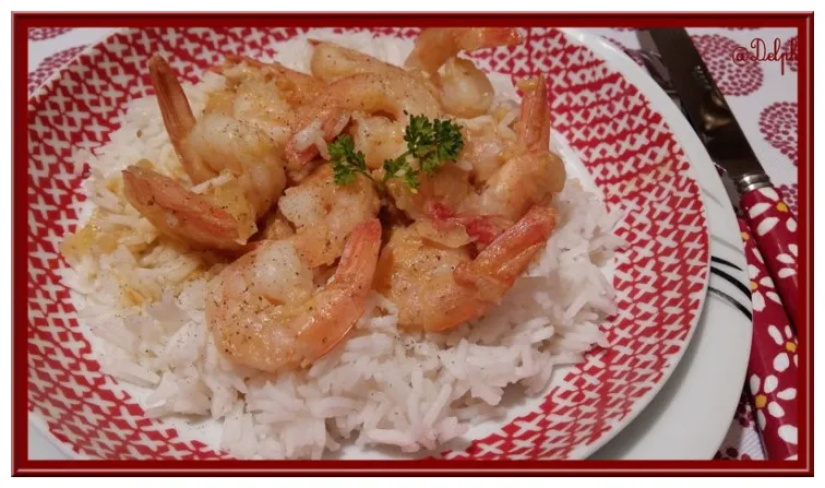 Crevettes au curry et coco oh, la gourmande