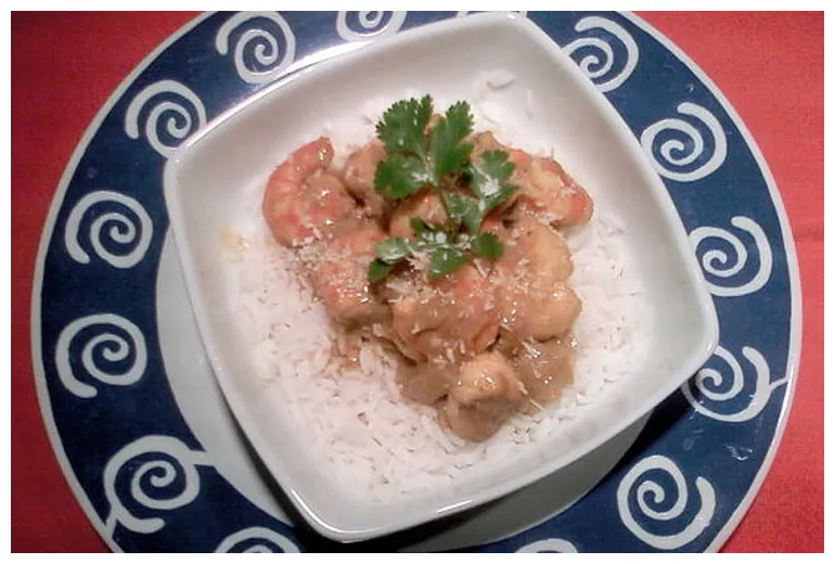 Recette de curry de lotte et de gambas