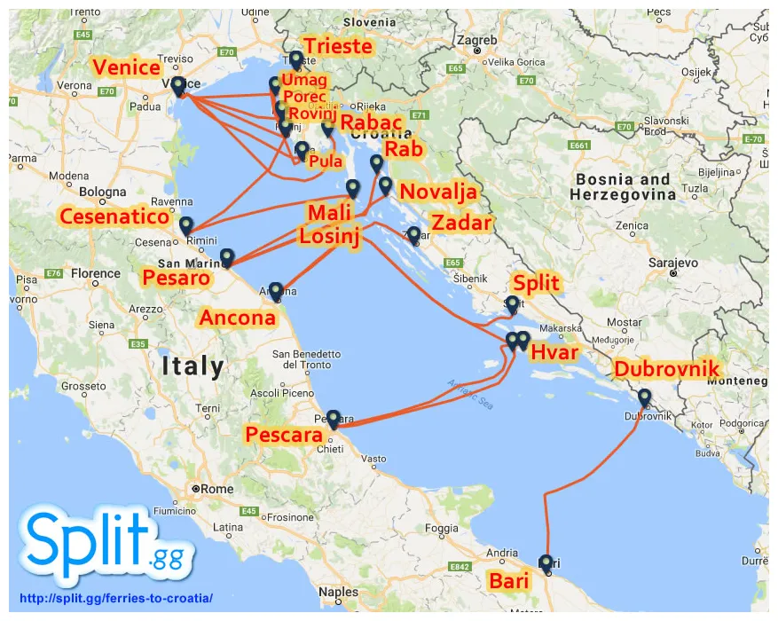 Italy to ferries ferry companies and routes split