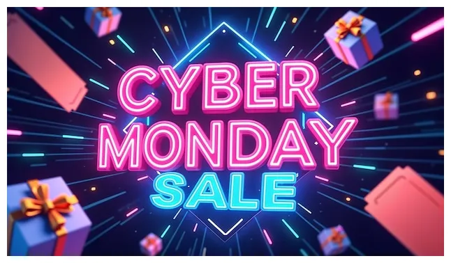 Neon 3d celebration template ai-generated