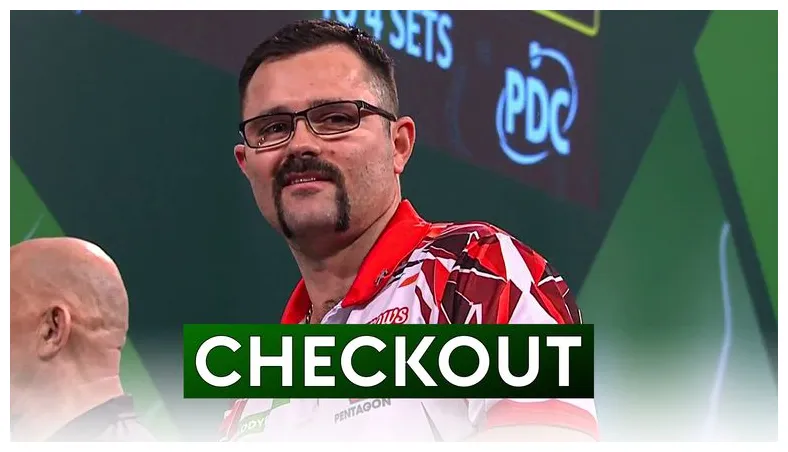 Hits classy 126 checkout against scott williams! darts