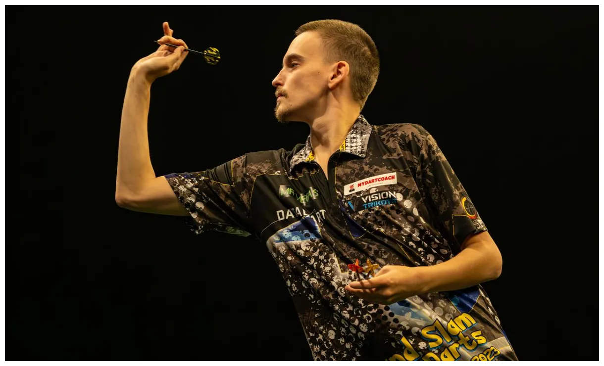 Vor dem start der darts-wm ricardo pietreczko "training in dem sinne