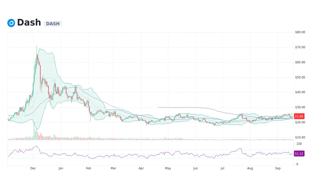 Dash dash daily price chart week 1 january 2026