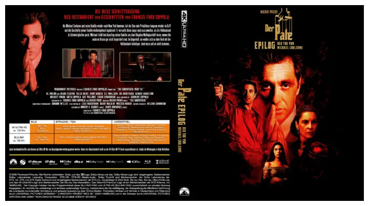 Der pate epilog der tod von michael corleone 1990 de u cover