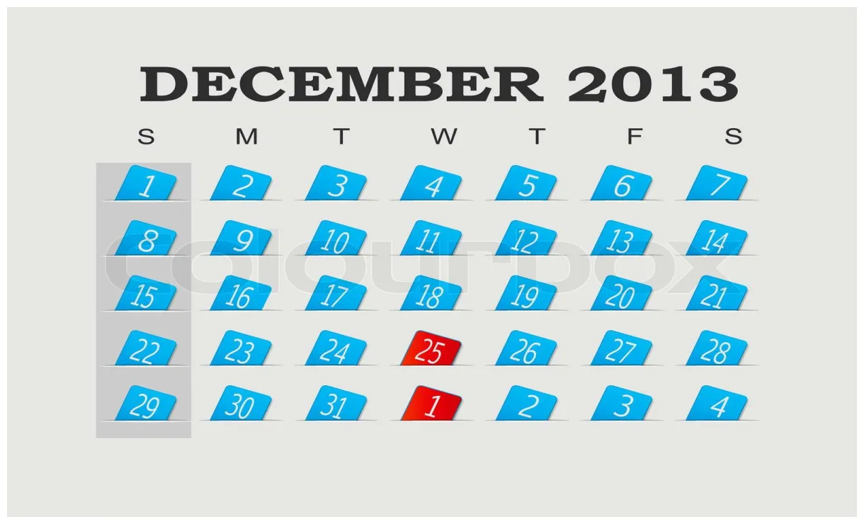 Dezember-Vektor-illustration | Stock-Vektor | Colourbox